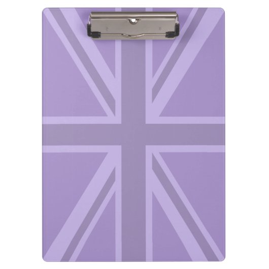 Paarse Chic Keep Calm and Jouw tekst Union Jack Klembord (Voorkant)