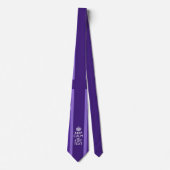 Paarse Chic Keep Calm and Jouw tekst Union Jack Stropdas (Voorkant)
