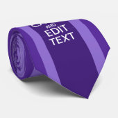 Paarse Chic Keep Calm and Jouw tekst Union Jack Stropdas (Opgerold)