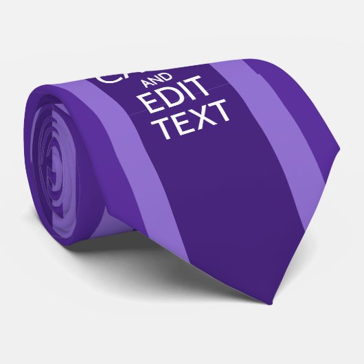 Paarse Chic Keep Calm and Jouw tekst Union Jack Stropdas (Opgerold)