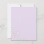 Paarse Chic Sneeuwvlok Sweet16 Uitnodiging (Achterkant)