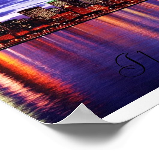 Paarse CHicago, Canvas Poster (Hoek)