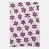 Paarse Chili Pepper Blossom Theedoek (Verticaal)