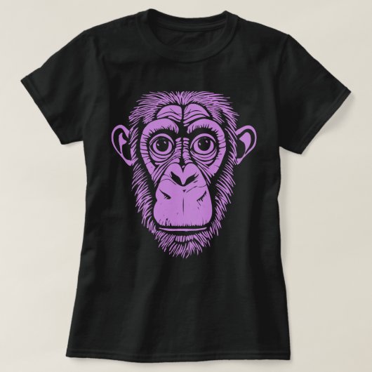 Paarse chimpansee Ape not Monkey Cute Chimp T-shirt (Design voorkant)