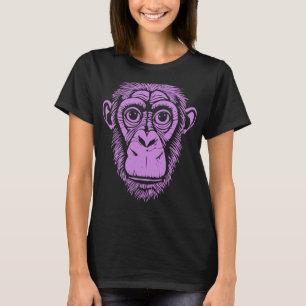 Paarse chimpansee Ape not Monkey Cute Chimp T-shirt