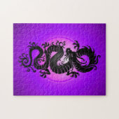 Paarse Chinese draak Legpuzzel (Horizontaal)