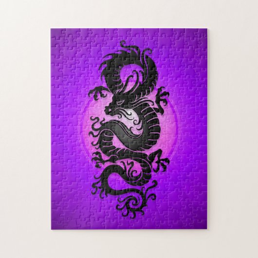 Paarse Chinese draak Legpuzzel (Verticaal)