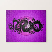 Paarse Chinese draak Legpuzzel (Horizontaal)