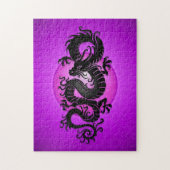 Paarse Chinese draak Legpuzzel (Verticaal)