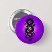 Paarse Chinese draak Ronde Button 5,7 Cm (Voorkant /achterkant)