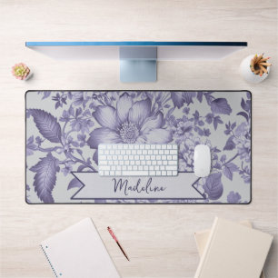 Paarse  Chinoiserie Floral Bureaumat