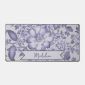Paarse  Chinoiserie Floral Bureaumat (Voorkant)