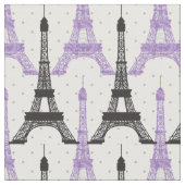 Paarse chique Eiffeltoren Stof (Close Up)