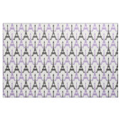 Paarse chique Eiffeltoren Stof (Fat Quarter)
