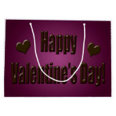 Paarse chocolade Happy Valentijn Groot Cadeauzakje (Achterkant)