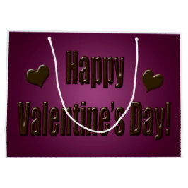 Paarse chocolade Happy Valentijn Groot Cadeauzakje