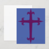 Paarse christelijk kruis (Voorkant / Achterkant)