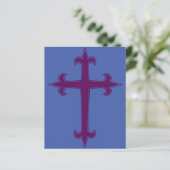 Paarse christelijk kruis (Staand voorkant)