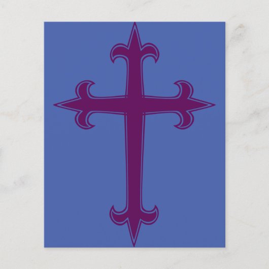Paarse christelijk kruis (Voorkant)