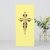 Paarse christelijk kruis (Staand voorkant)