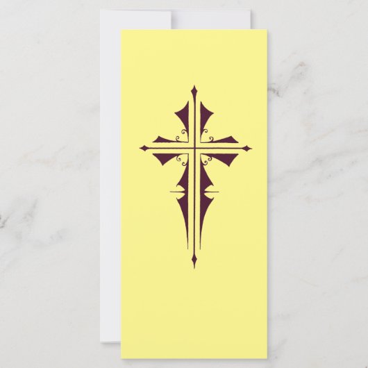 Paarse christelijk kruis (Voorkant)