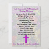 PAARSE CHRISTELIJKE 85E VERJAARDAG UITNODIGING (Achterkant)