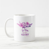 Paarse Christelijke Quote Floral Koffiemok (Links)