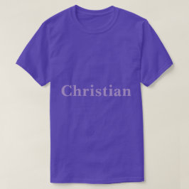 Paarse christelijke T-shirt voor heren