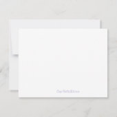 Paarse Christening Scroll for Baby Girl Kaart (Achterkant)