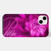 Paarse chrysant iPhone hoesje (Achterkant horizontaal)