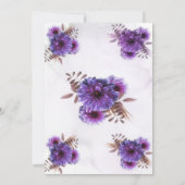 Paarse Chrysanten 60e Verjaardag Kaart (Achterkant)