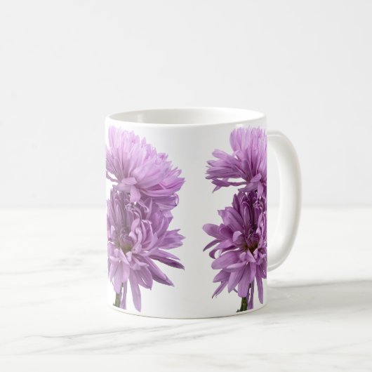 Paarse chrysanten Mok (Voorkant rechts)