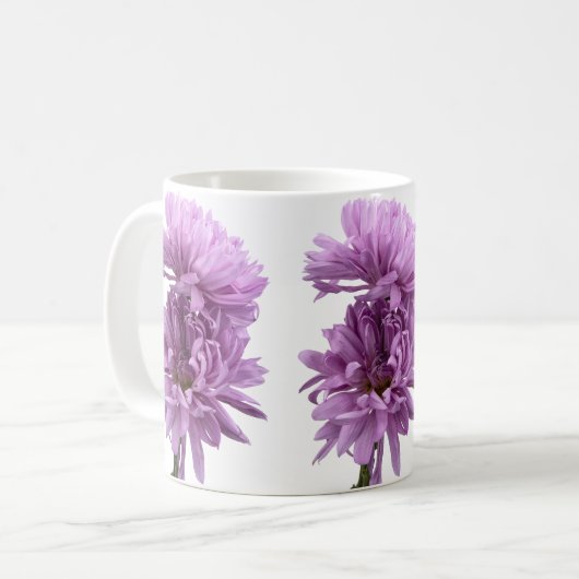 Paarse chrysanten Mok (Voorkant links)