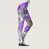 Paarse Chrysanthema Leggings (Rechts)