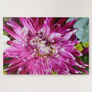 Paarse chrysanthemum - Bloem 20 x 30 Legpuzzel