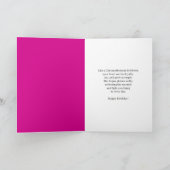 Paarse Chrysanthemum Geboortebloem voor November Kaart (Binnen)