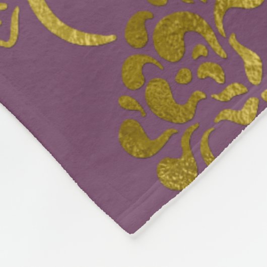 Paarse Chrysanthemum Ombre Fade Fleece Deken (Hoek)