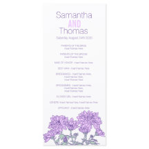 Paarse chrysanthemum-rackkaart