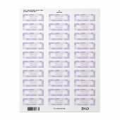 Paarse Chrysanthemums Floral Pattern Etiket (Full Sheet)