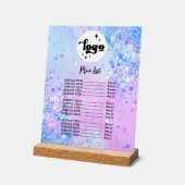 paarse chunky glitter design prijslijst acryl bord (Hoek)