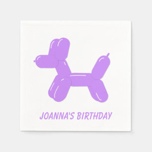 Paarse Circus Ballonhond Servet