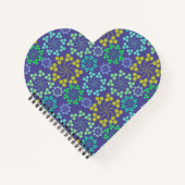 Paarse cirkel decoratief patroon notitieboek (Voorkant)