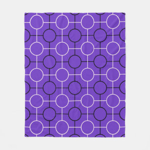 Paarse cirkel geometrisch Abstract art-decopatroon Fleece Deken