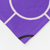 Paarse cirkel geometrisch Abstract art-decopatroon Fleece Deken (Hoek)