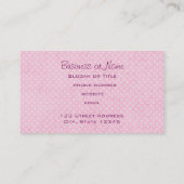 Paarse cirkel op roze pokstippen visitekaartje (Achterkant)