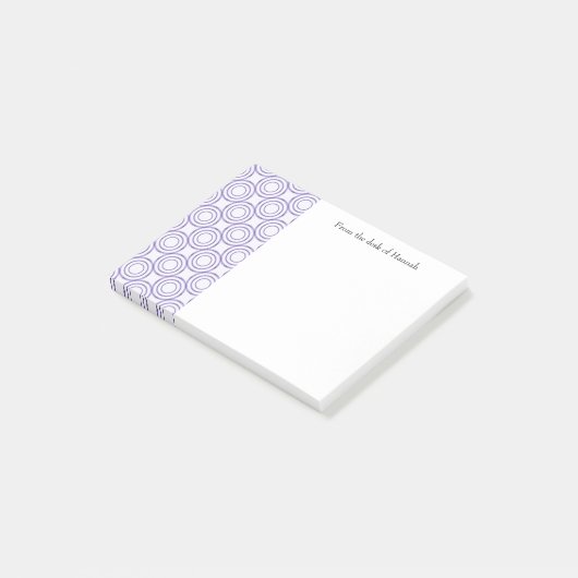 Paarse Cirkelpatroon Aangepaste notities Post-it® Notes (Schuin)