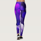 Paarse Cirkelpatroon Leggings (Achterkant)