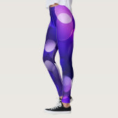 Paarse Cirkelpatroon Leggings (Links)