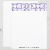 Paarse  cirkelpatroon papier aanpassen (Voorkant / Achterkant)