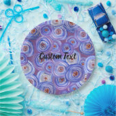 Paarse cirkels aangepaste tekst papier Borden Papieren Bordje (Feest)